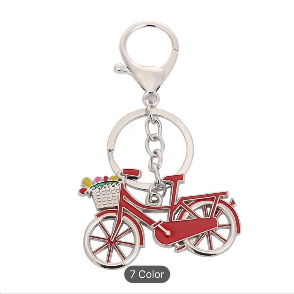Cute red bike keychain or bag charm